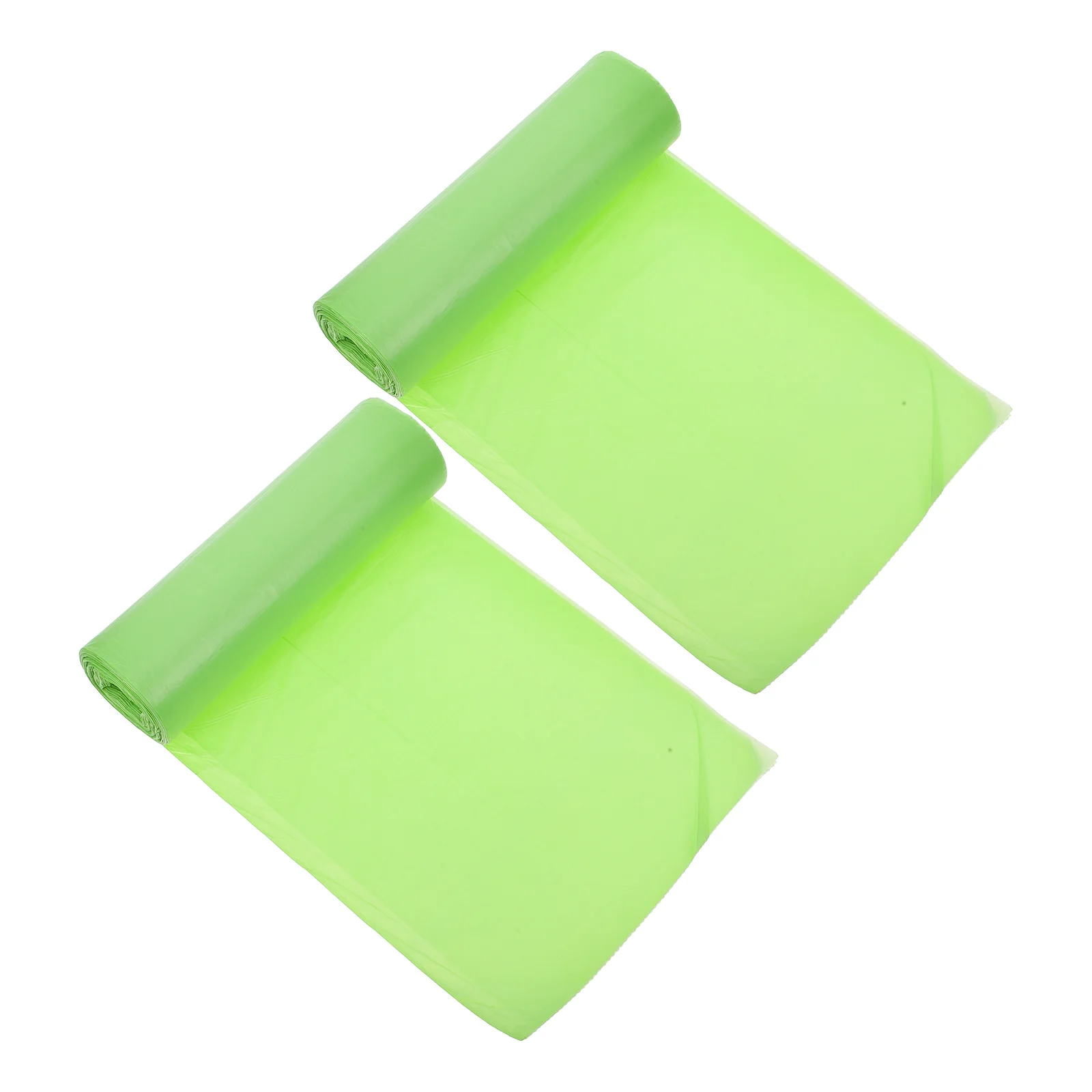 2 Rolls Garbage Biodegradable Bags Trash Cans Pouch Light Green Corn Starch Yard Waste Office Bin