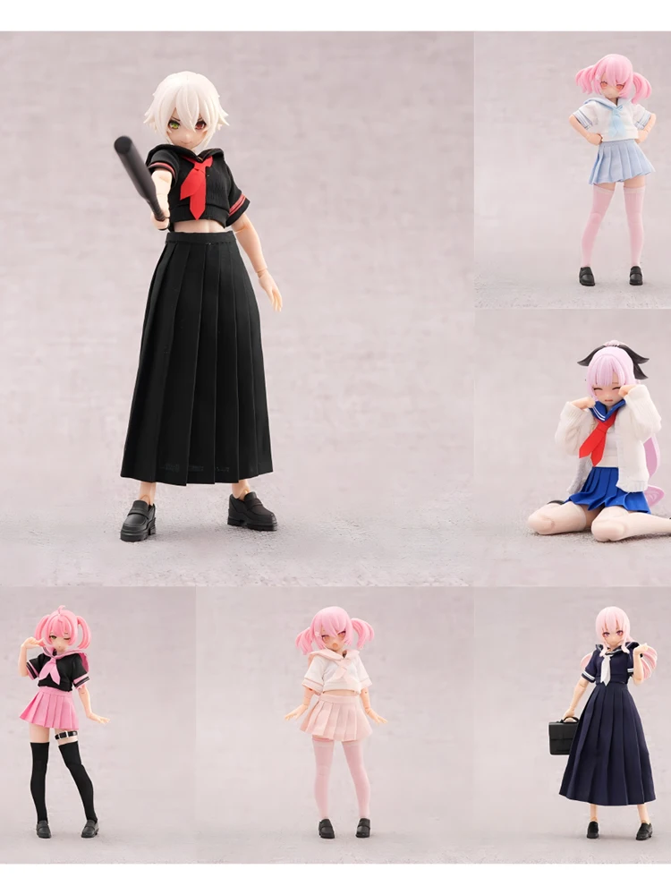 1/12 스케일 모바일 슈트 소녀 군인 2025 선원 복장 코스프레 의류 세트 6 "여성 그림 바디 장식을위한 장난감 액세서리