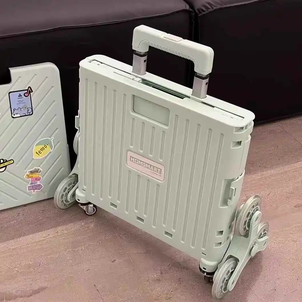 

Ultra-Light Portable Shopping Cart with Cover for Camping Stairs Multi-Functional Miniature Foldable Handicrafts Cart