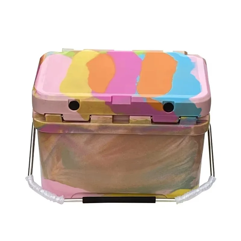 Customized Rotomolded Portable 20-Quart Thermal Leak-Proof Recyclable Plastic Cooler Box for Beverage Food Outdoor Use