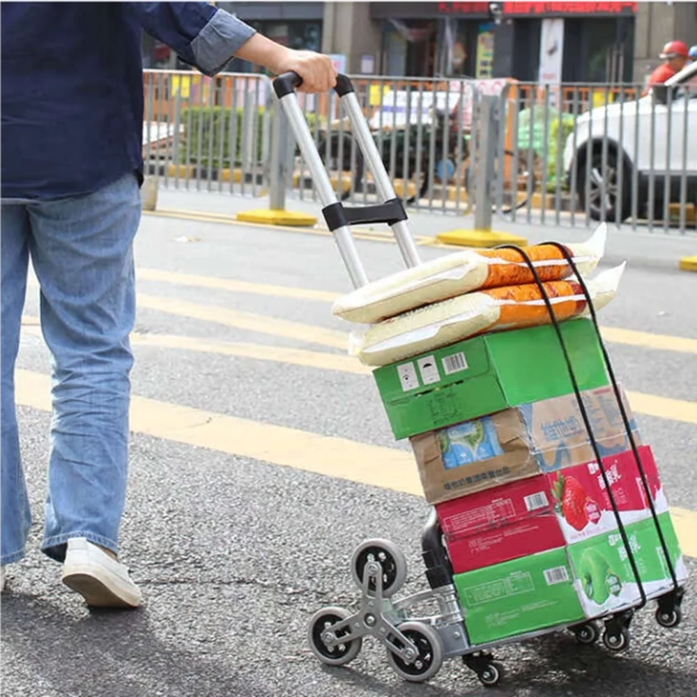 Portable Handcart Climbing Up Stairs Shopping in Supermarkets Luggage Check-in Foldable Space Saving Multifunctional Handcart