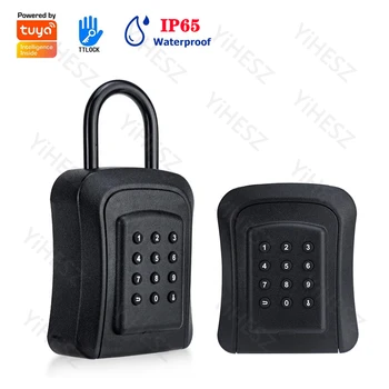 Tuya TTLock APP key box outdoor IP65 waterproof smart password anti-theft box safe security smart Metal smart wall mount Tuya TTLock APP key box outdoor IP65 waterproof smart password anti-theft box safe security smart Metal smart wall mount
