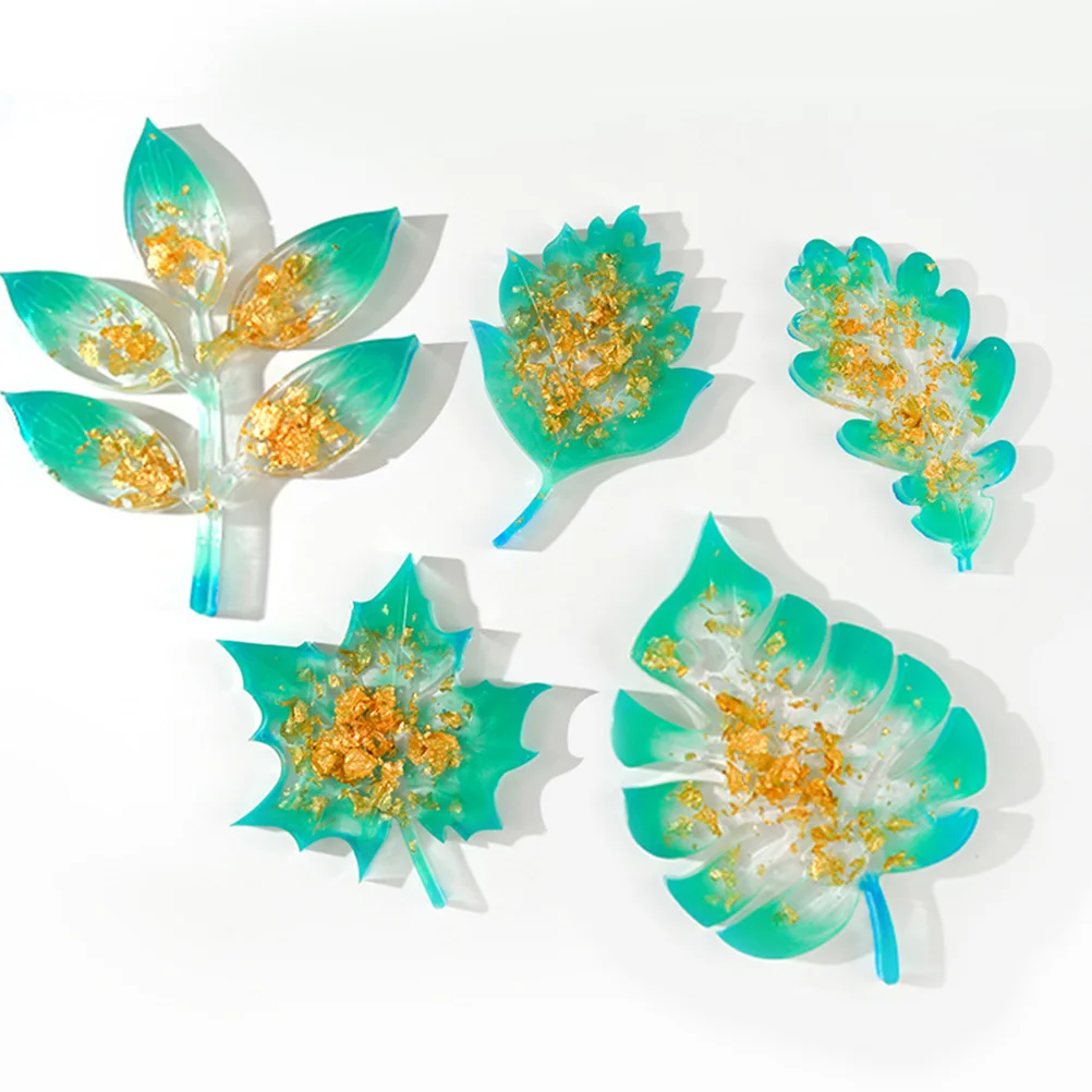 

2 Pcs Leaf Coaster Mold Plaster Molds Resin Tools and Supplies Silicone Gypsum Form Cup Shape
