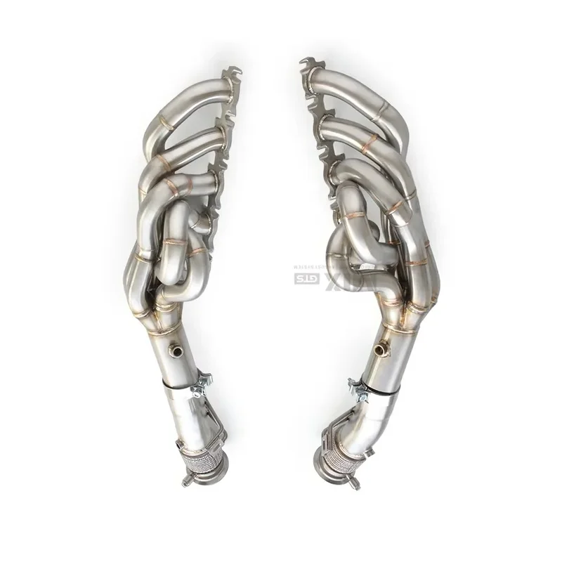 High Flow Stainless Steel Exhaust Manifold Header For Lamborghini Huracan LP580 LP610 5.2L 2014-2018 Racing Performance