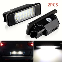 2Pcs Canbus Car LED Number License Plate Light For Citroen C2 C3 C5 C5 C6 C8 For Peugeot 106 1007 207CC 307 308 3008 406 508 607
