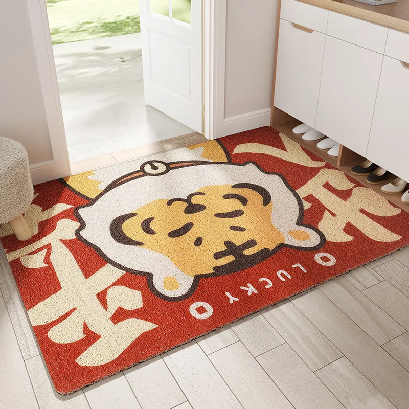 Entrance Rug Door Mat Cartoon Style Household Dust Removal  Absorption Kitchen Bathroom Wear-resistant Friction Pad PVC Carpets