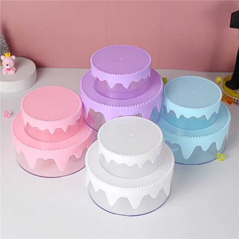 Fantasy Sweet Cream Cake Box scatola di immagazzinaggio fai da te fatta a mano scatola di plastica per la produzione di embrioni domestici per bambini scatola di immagazzinaggio di gioielli fai da te