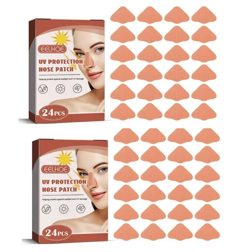 48szt EELHOE Nose Sunscreen Nose Patch Light And Thin Anti Sunblock UV Skin Protective Refreshing Facial Sunscreen Patch