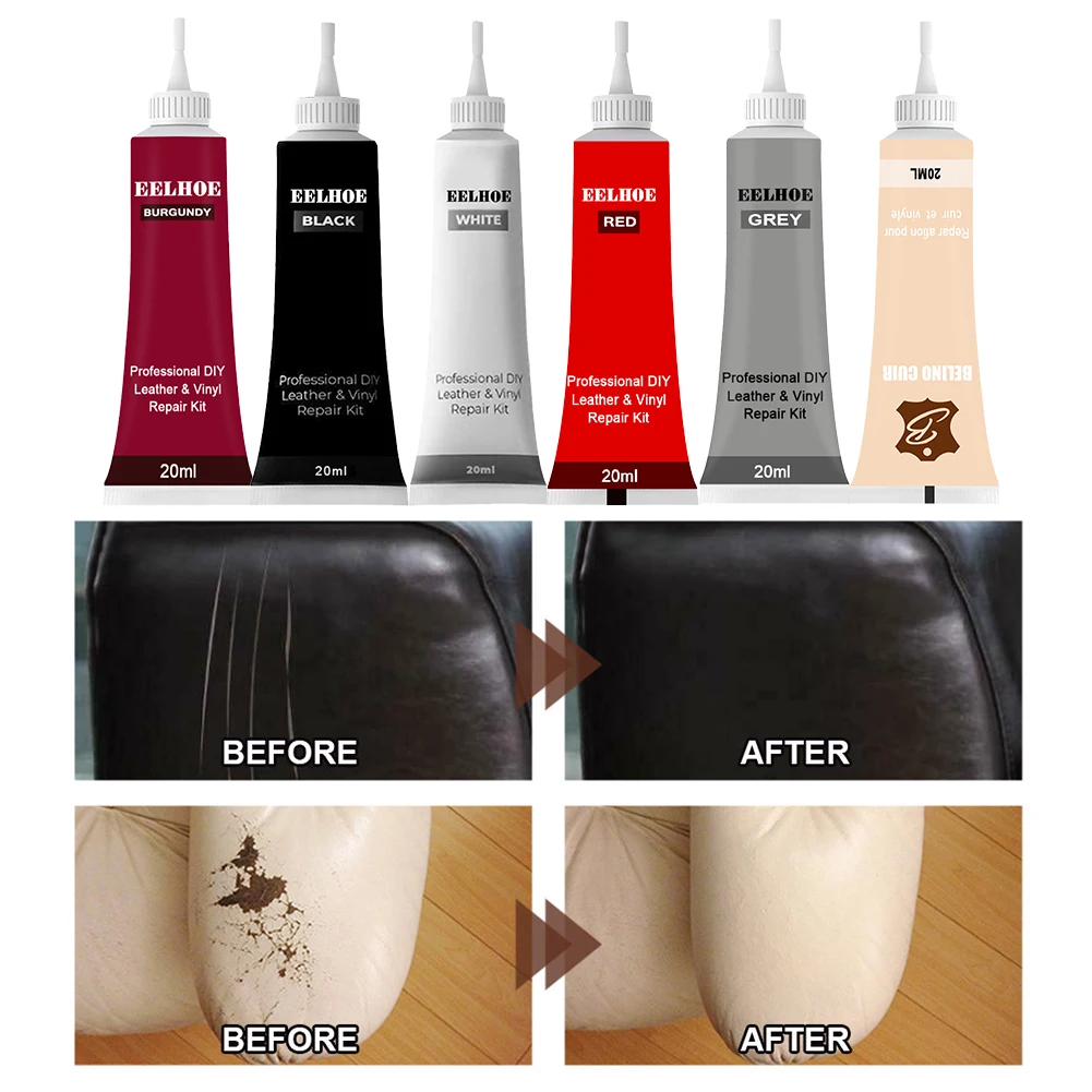 Image of 20 ml natürliche Lederfüllmasse, Reparaturpaste, Auto-Leder-Restaurierungscreme, überstreichbare Restaurierungscreme für Risse, Verbrennungen, Löcher