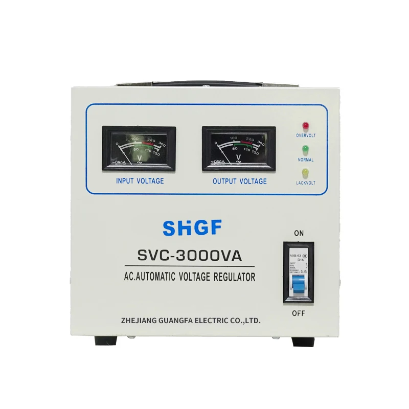 SVC-2000VA Three/Single Phase Automatic Voltage Regulator 2kVA Capacity Servo Motor Control For Home Use