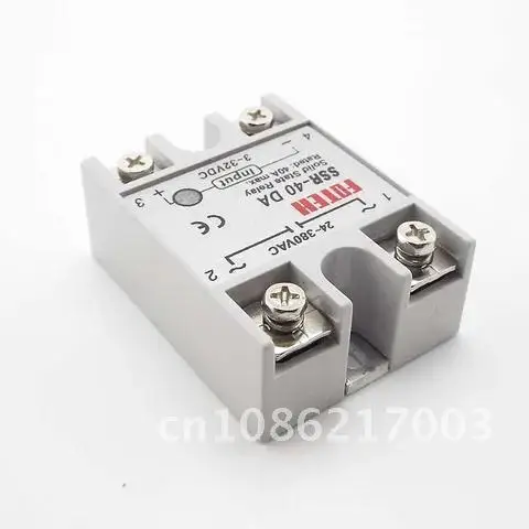 

40A Solid State Relay Module SSR-40DA DC 4V-32V Input DC 24V- 380V AC Output Power Supply Relays for led