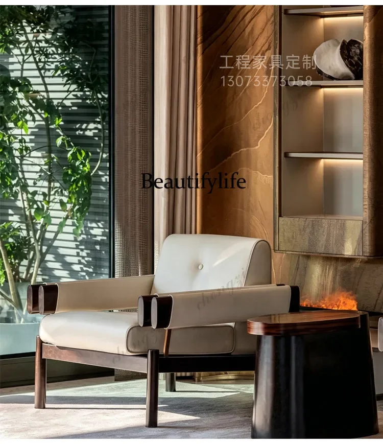 NQ52 Italian light luxury sofa chair sales office reception negotiation leisure hotel room box designer sofa chair