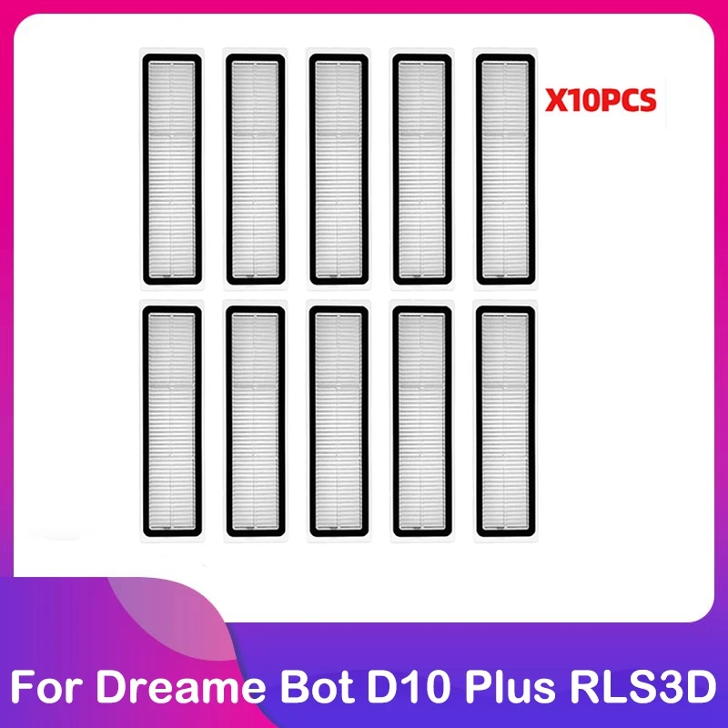 Filtro Hepa lavable para Xiaomi Dreame Bot D10 Plus, piezas de repuesto para Robot aspirador RLS3D