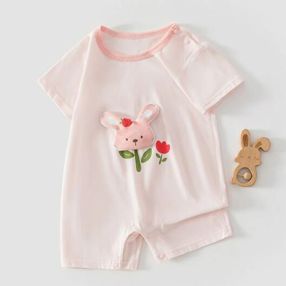 Baby Boy Rompers Summer Cotton Cute Animal Print Thin Baby Girl Clothes Soft Breathable Newborn Jumpsuit High Quality