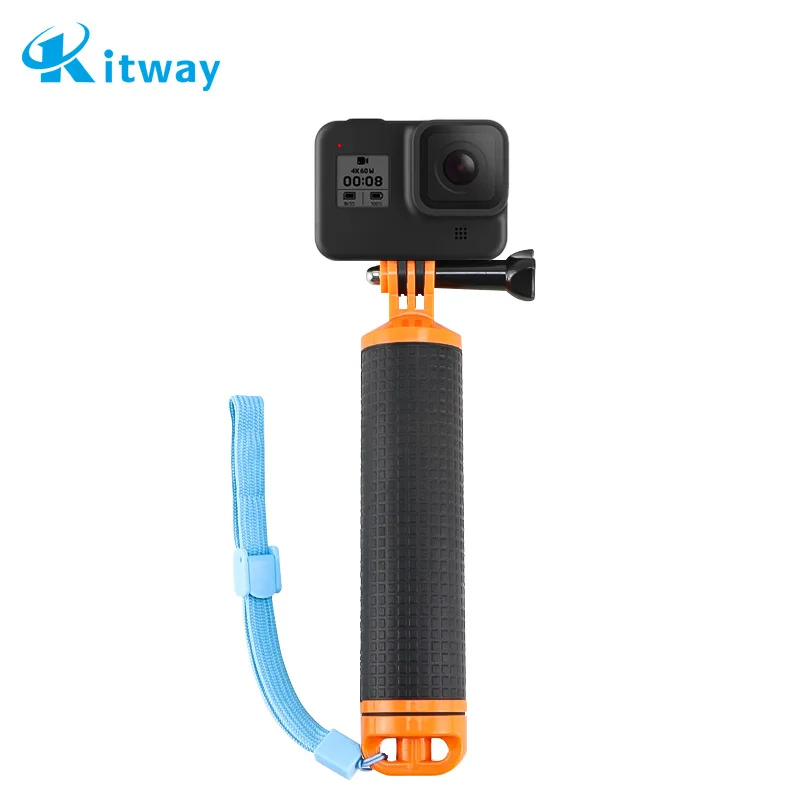 Kitway Sports Camera Silicone Flutuabilidade Stick Acessórios, Removível, Antiderrapante, Handheld Dive Stick