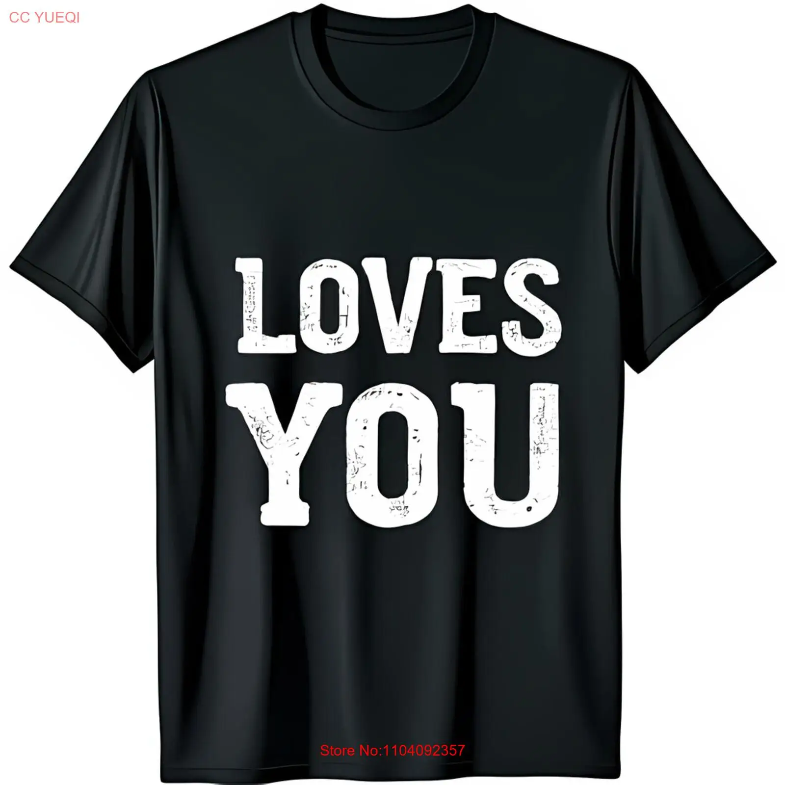 

Vintage Black T-Shirt with Heartfelt Graphic for Casual Outings