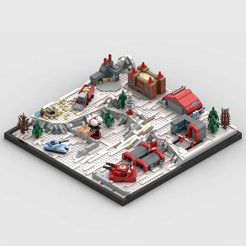 1646pcs MOC Games Command & Conquer (C&) Red Alert - Soviet Base Model Christmas Gift DIY Tabletop Accent Office Desk Decoration