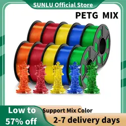 SUNLU PLA PETG PLA Plus Filaments 10 Rolls 3D Filament 1KG/roll 1.75mm 100% Filament Lines Up Neatly For 3D Printing From EU US