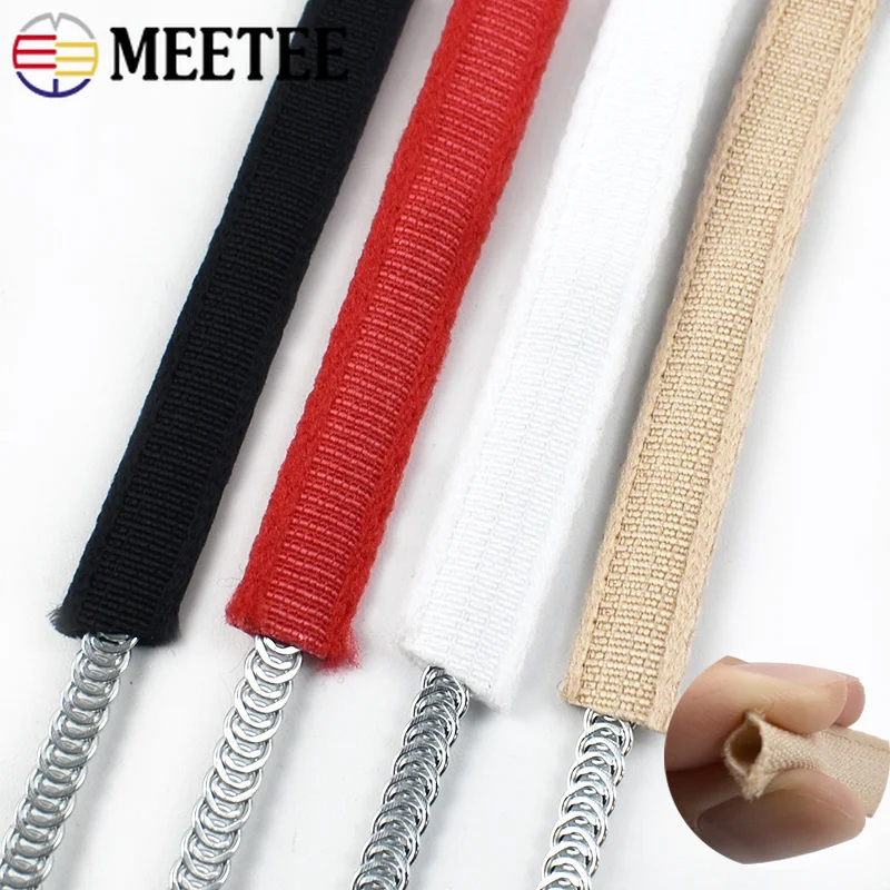 10/20Meters 10/12mm Nylon Underwire Channeling Bra Ribbon Tubular Hollow Protective Sleeve Bikini Clothing DIY Sewing Accessory