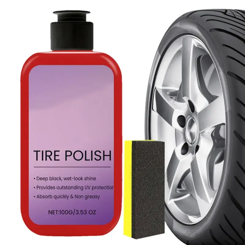 Car Tire Cleaner Professional Wheel Long Lasting Tyre High Gloss Easy Application Greasy Auto Tire Refurbishing Agent Cleaner