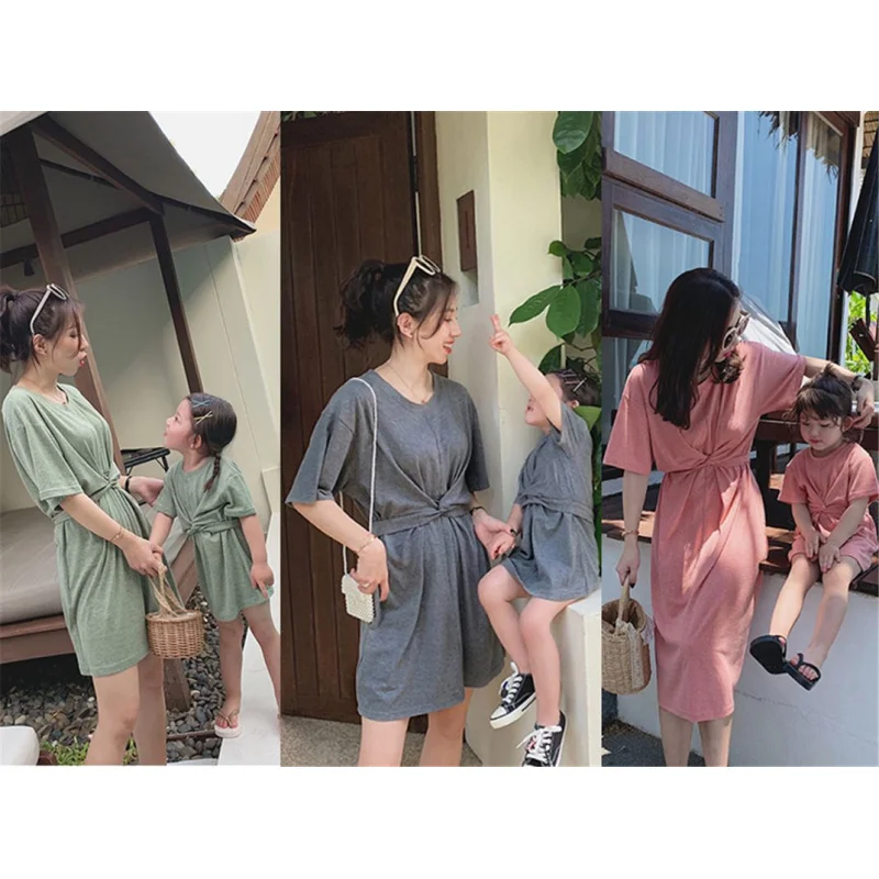 Family Matching Outfits Girls' Dresses Mother and Daughter Dresses Princess Dresses Summer New Foreign Trade Children's Clothing