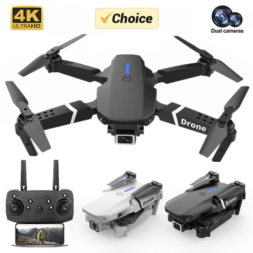 Professional Remote Control Drone E88 HD 4k Aerial Camera Foldable WiFi FPV Mini RC Quadcopter RC Helicopter Children\'s Toy Gift