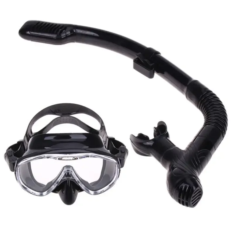 Wide View Scuba Diving Mask Silicone Skirt Three-Lens Panoramic Dive Mask Snorkeling for Adults