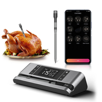Smart Bluetooth Wireless Meat Thermometer – Wireless Smart Digital Meat Thermometer for Grilling, BBQ, Oven, Smoker, Air Fryer,