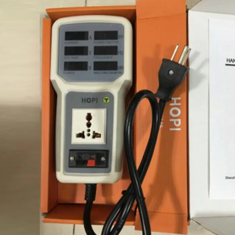 Digital Electric Power Energy Meter Tester Monitor Watt Meter Analyzer Energy Saving Lamps Tester HP9800 0-9999KW EU Plug