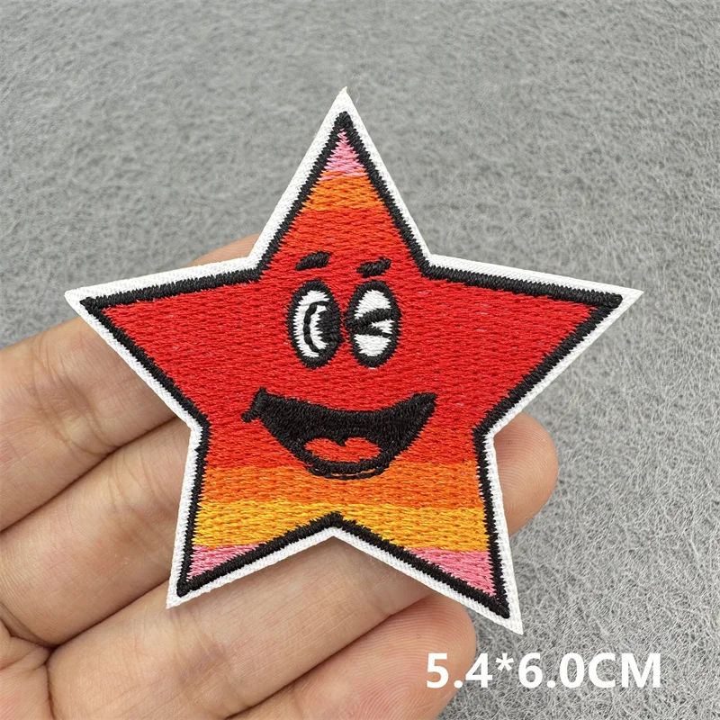 Rote Früchte Stickerei Patches Cartoon Kleidung Aufkleber DIY Eisen auf Patches für Kleidung Applikationen Jacke Jeans Streifen – Detail 5