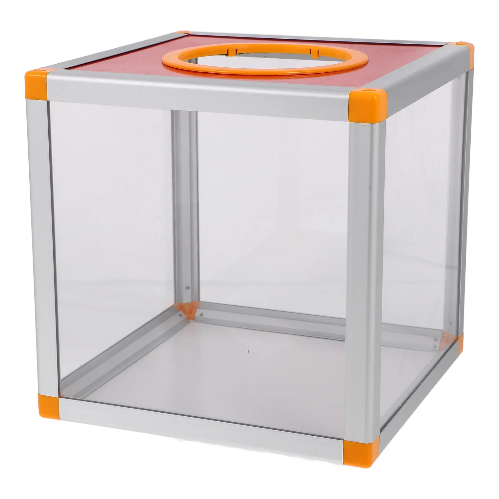 20 سنتيمتر واضح كرة السحب لعبة متعددة الوظائف تذكرة التبرع الحاويات صندوق رسم أكريليك لرفع الصمامات التصويت الخيرية