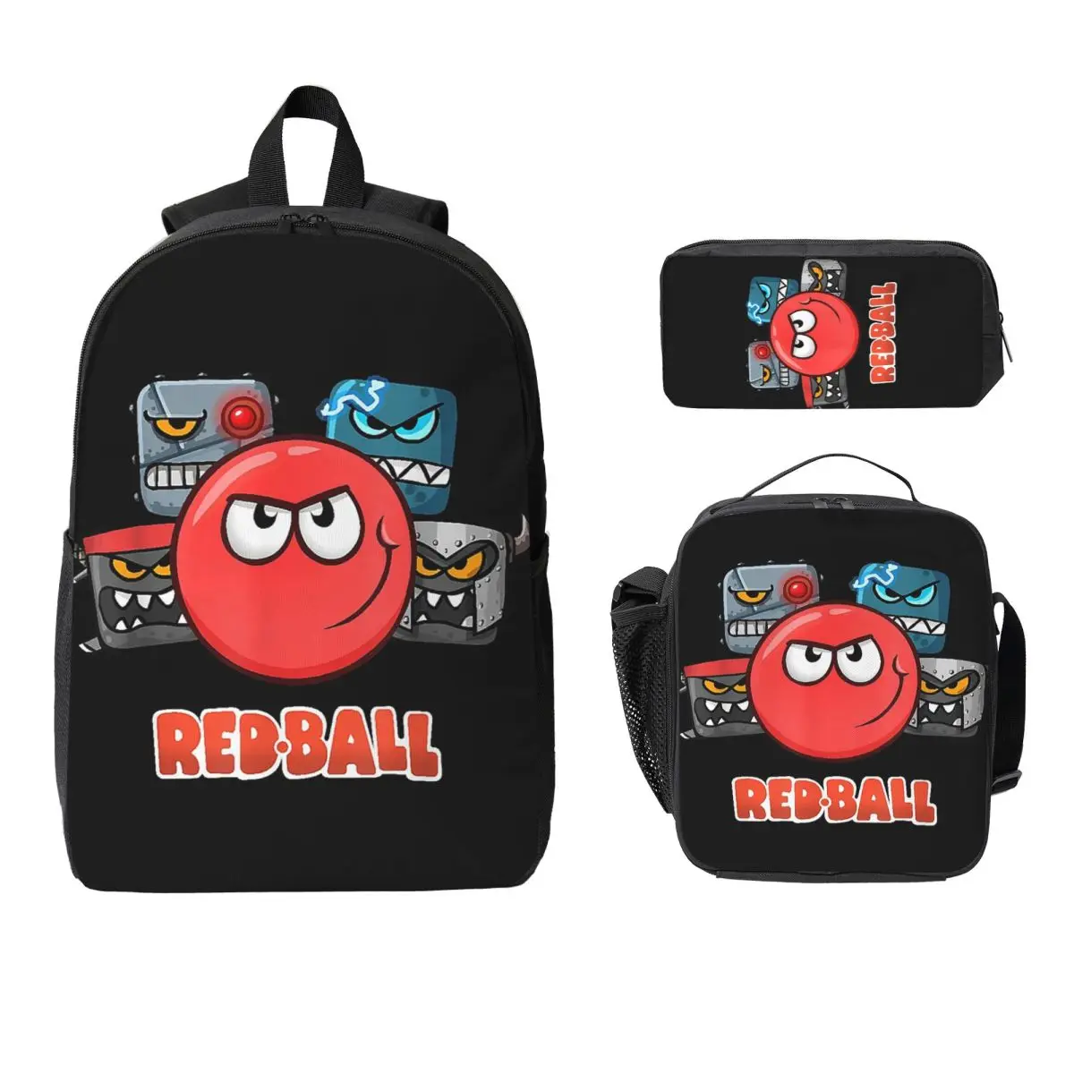 

Red Ball 4 - The Crew Backpack Student Boys Girls BookBag School Bag Laptop Shoulder Bags 3ps Insulated Lunch Bag Pencil Case