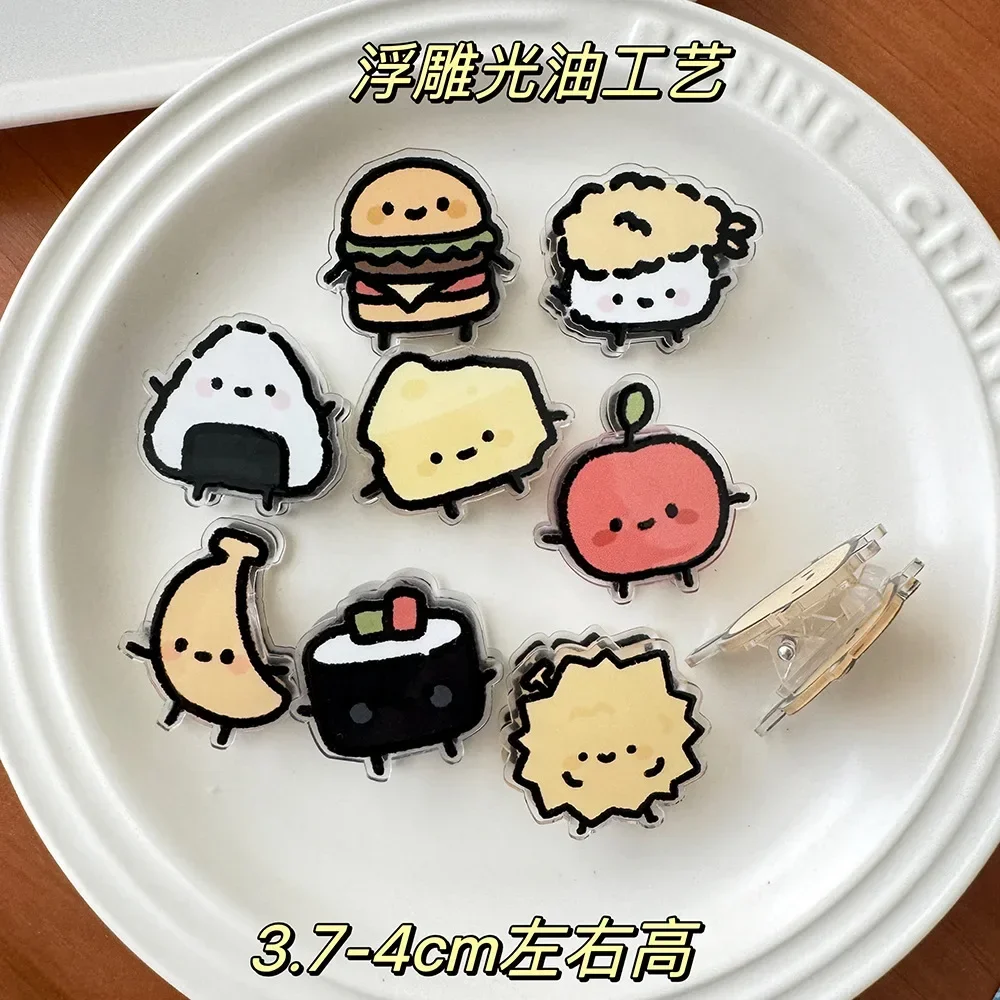 Cute INS Animated Fruit Cartoon Decoration Gift Sealing Clip Note Clip Pp Clip for Students Cute