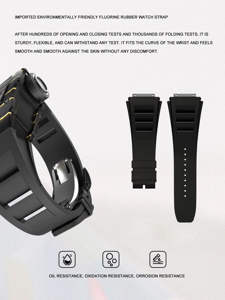 CRONUSART ساعة أوتوماتيكية للرجال 50 مللي متر Tonneau ساعة اليد الميكانيكية ألياف الكربون حافظة مضيئة فلوروروبر حزام الهيكل العظمي الهاتفي