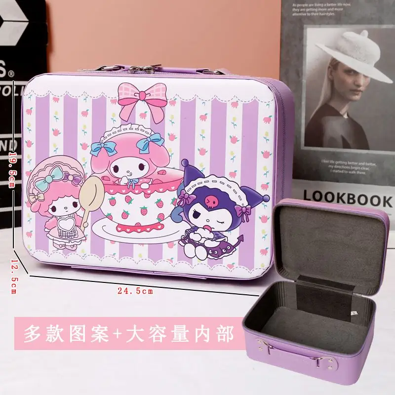 Bolsa de cosméticos Sanrio Hello Kitty, grande capacidade, organizador de produtos de higiene pessoal para viagem, caixa de armazenamento feminina, co