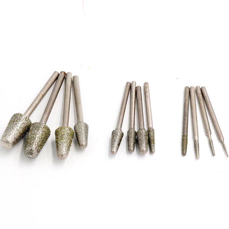 B نوع 20 قطعة لدغ طحن الماس 0.8-10 مللي متر لقم طحن الأسنان نقطة الماس 2.35 مللي متر 3 مللي متر عرقوب نقطة الطحن مطحنة القالب دريمل #3