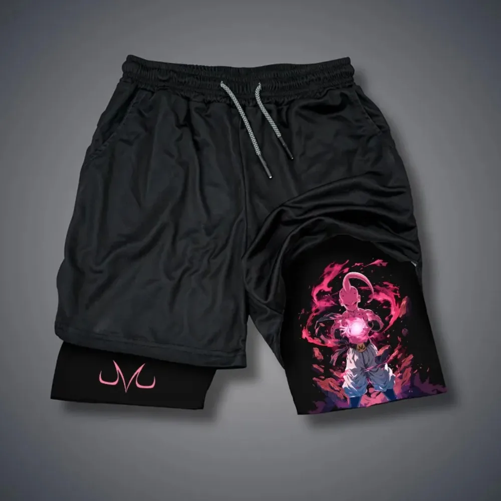 Nuovi pantaloncini a doppio strato stampati periferici Dragon Ball GOKU Anime 2025 Pantaloncini sportivi alla moda per uomo e donna estivi