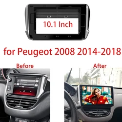 10'' Adapter Canbus Box Decoder Car Radio DVD Player Fascias Frame For Peugeot 208 2008 2014-2018 Android Dash Fitting Panel Kit