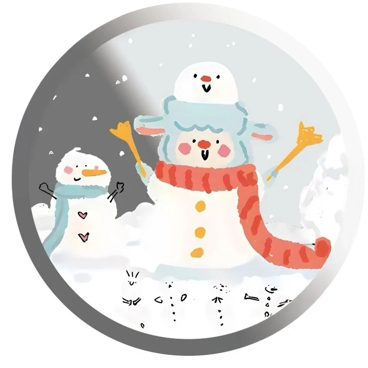 Cute Cartoon Snowman Magnetic Phone Grip Phone Stand for IPhone Holder Mount Support for Galaxy Mobile Phone Accessories