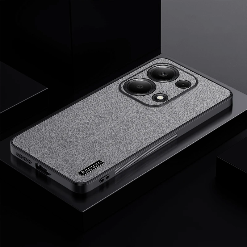 POCO X6 Pro Wood Texture Pattern Case For POCO X6 F6 X5 F5 M6 M4 X4 F4 GT F3 C65 Pro Wooden Shockproof Silicone Back Cover Funda