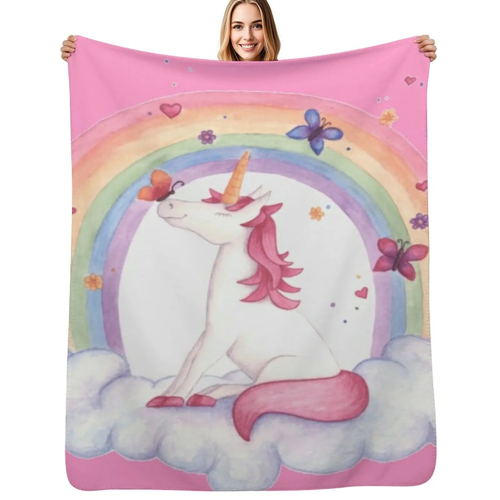 Magical Unicorn Throw Blanket Soft Big Blankets Sofas Of Decoration Baby Weighted Polar Blankets For Bed Blankets
