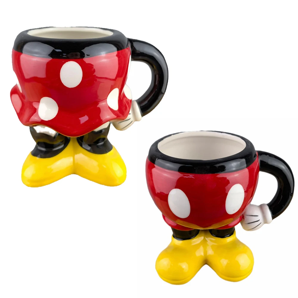 

Creative 3D Children Ceramic Cup Personality Minnie Mickey Half Body Mugs Cute Cartoon Couple Coffee Water Cup Birthday Gifts
