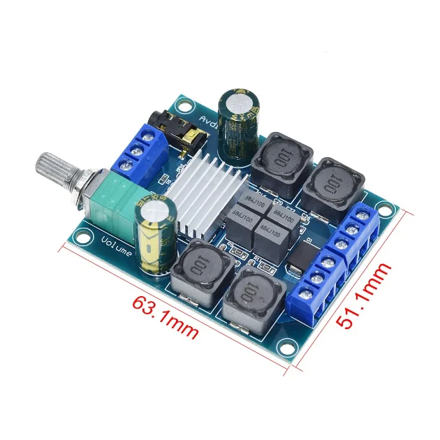 TPA3116D2 Dual Channel Stereo High Power Digital Subwoofer Amplifier Module 2*50W 5V DC 12V 24V