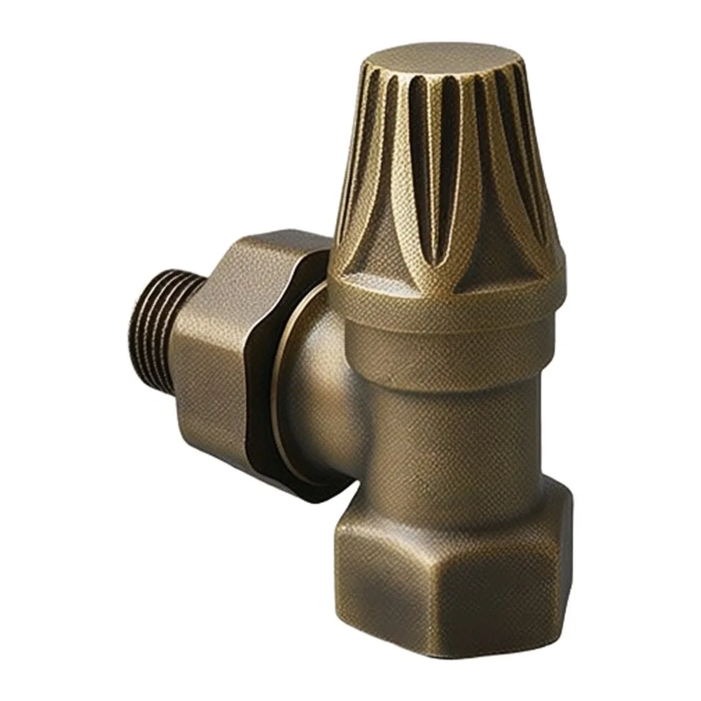1/2 inch G1/2 Thread Radiator Temperature Control Valve in Antique Brass for TRV Radiators and Towel Rails Installation