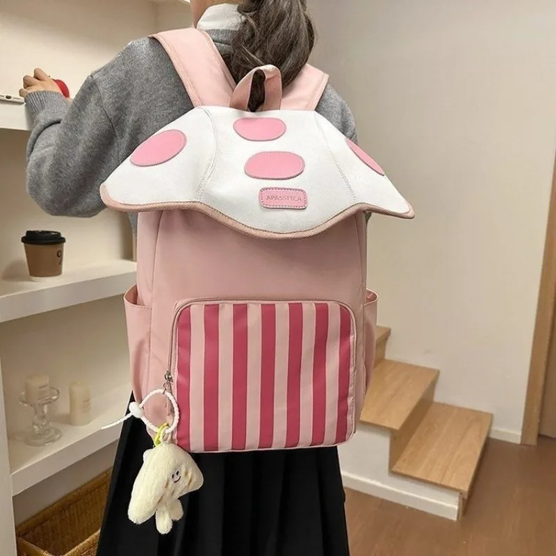 

School Bag Kindergarten Cute Outing Big Mushroom Backpack Shoulder Light Children New Primary School Students Exquisite Simple