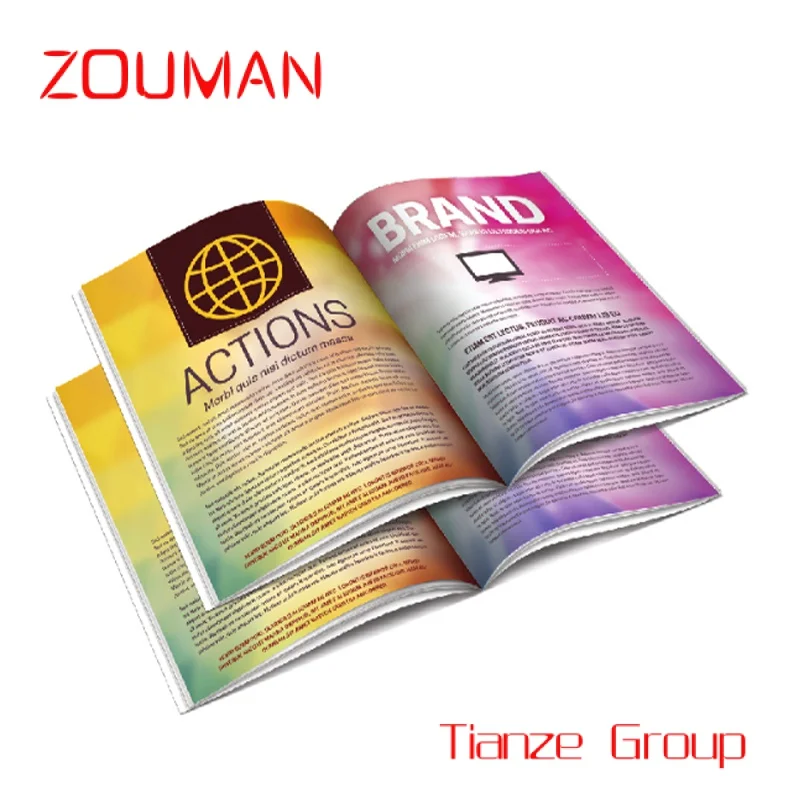 Custom , A4 Customized printing advertising brochure magazine product catalogue binding company booklets