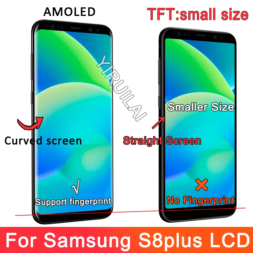 Tested For Samsung Galaxy S8 Plus LCD Display G955 G955F SM-G955FD G955W S8+ LCD Touch Screen Digitize Assembly