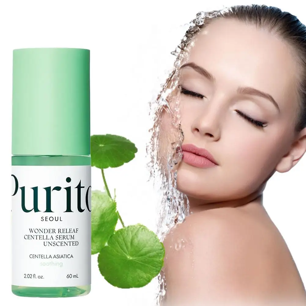 مصل Purito Centella Asiatica للعناية بالبشرة والوجه 60 مل، كريم إصلاح مرطب 100 مل، لجميع أنواع البشرة أمبولة مهدئة