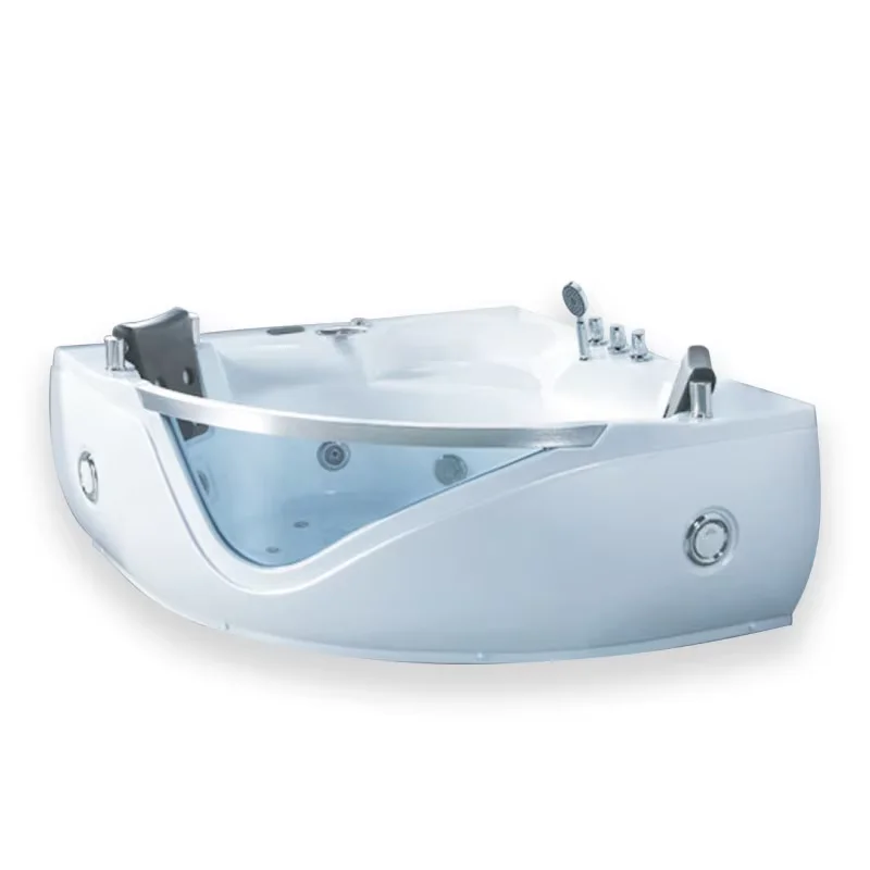 YIDA Bathroom Massage Bathtub Whirlpool  Freestanding Air Bubble Massage Jet Whirlpool Hot Acrylic Bath Tub With Bathtub Pillows