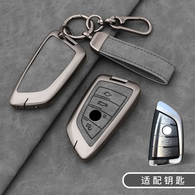 Car Zinc Leather Key Case Cover Chain For BMW F30 F11 X3 F25 Serie 1 E39 X4 G20 X5 G05 F40 X6 F44 216 X1 G30 320i Car Accessoris view 5